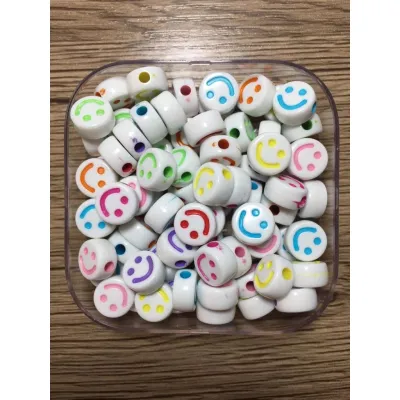20pcs big 12mm Smile Beads spacers Glowing colors use for jewelry spacer or DIY beads accessories