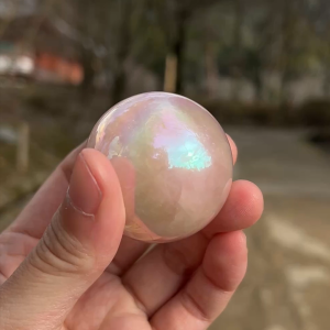【SG】Rose Aura Quartz Sphere Crystal