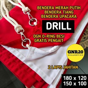 BENDERA UPACARA bendera TIANG bendera PENGAIT besi BAHAN DRIL TEBAL 180x120 150x100 bendera merah putih bendera paskibra bendera tiang merah putih bendera
