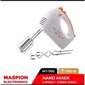 Hand Mixer Maspion – MT1193 ringan dan praktis digunakan  memudahkan ibu ibu yang suka buat kue tahan panas kualiatas baagus