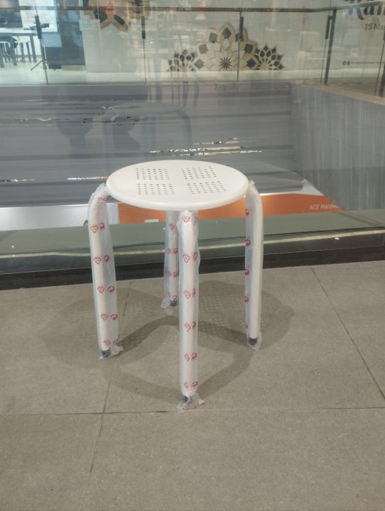 Bangku Informa Selma Ollie Putih white Bangku besi kursi besi stool ...