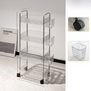 For Beauty Salons Trolley Suitable for For Home Hand Push Storage Rack Home Cosmetic Storage Multi-Function Tool Car