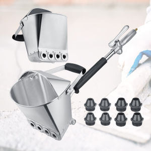 สเปรย์ปูนปูนอน 8 หัวฉีด พร้อมฝาปิดเครื่องพ่นยิปซั่มซีเมนต์อุปกรณ์พ่นสีปูนสำหรับผนังและเพดาน DIY