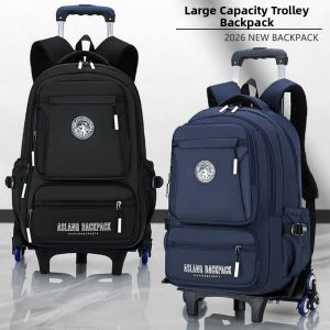 KABUYOUSI | Large Capacity Detachable School Bag with 6 Wheels Climbing