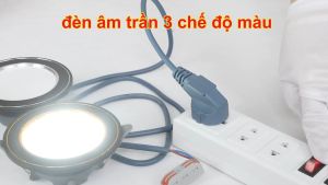 Đèn Led âm trần 6w 7w 3 chế độ màu hình tròn mẫu mới vỏ nhôm chắc chắn