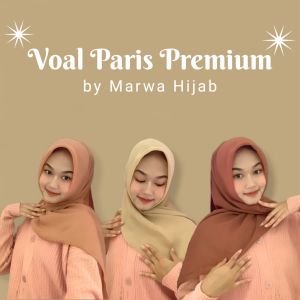 kerudung segi empat voal paris // paris Premium // segi empat paris polos