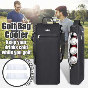 PLAYEAGLE Golf Cooling Beverages Storage Bag Golf Bag Cooler Bag For Drinks  Light Weight Cooling Insulation Bag with Icepack 1pc/pack
