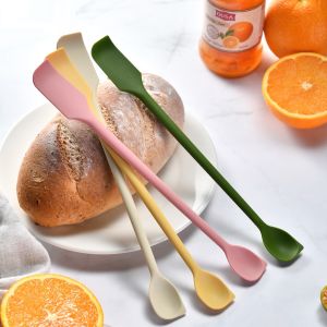 4pcs Mini Silicone Spatula Set Double Ended Jar Scraper Tiny Spatula