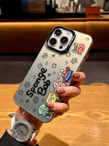 เคสโทรศัพท์มือถือ Acrylic ลาย SpongeBob สำหรับ Apple 17 16 pro Max 15 pro 13 12 11 14 Xs Max XR ป้องกันการตกหล่น 7/8 plus