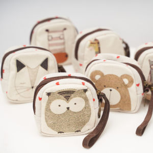 Ví Tiền Nhỏ Bằng Vải Canvas Mini Hoạt Hình Cổ Điển Cho Nữ Ví Đựng Tiền Xu Đơn Giản Ví Đựng Tiền Xu Bằng Vải Cứng
