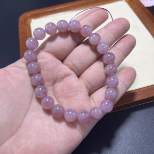 High Quality Pure Natural 9mm Purple Crystal Womens Bracelet Smooth Uniform Color Oily Hand Feel Fashionable Jewelry Accessory