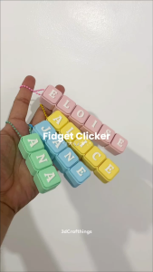 3D Print Personalized Fidget Clicker Toy with Keychain for Stress Relief & Unique Gift Souvenir Option