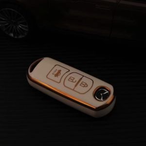 MAZDA Car Key Cover Chrome Reflection TPU Key Fob Case Remote Case Casing MAZDA 2 3 5 6 CX3 CX5 CX7