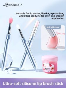 MONLEYTA | Portable Silicone Lip Brush With Lid Mini Lipstick Makeup Small Brush For Lip Balm And Lip Gloss Special Scoop For Lip Gloss
