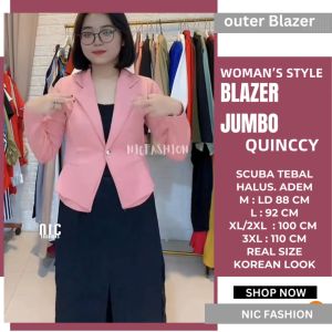 Blazer Kerja Wanita Oversized Lengan Panjang Gaya Korea Style / Outer Kantor Blazer Korean Look Quinccy - NICFashion