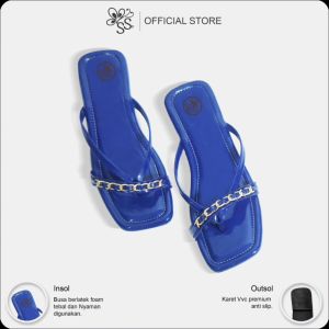 SABILA Sandal Teplek Wanita Jepit Rantai Kekinian