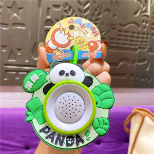 Creative Cartoon Cute Panda Fun Music Trumpet Keychain Pendant Bag Decor Best Friend Healing Gift PVC Plastic Hardware Couple Series