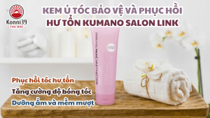 KEM Ủ TÓC BẢO VỆ VÀ PHỤC HỒI HƯ TỔN KUMANO SALON LINK (TUÝP 250GR) - HÀNG NHẬT NỘI ĐỊA giúp tóc mềm mượt hơn sau những hư tổn từ duỗi nhuộm uốn