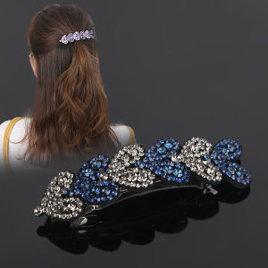 Elegant Korean-Style Hair Clips for Women Mid-Age Mothers Stylish Hair Accessories in Diamond/Crystal Japan and South Korea Inspired