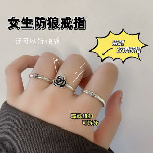 Nhẫn Hoa Hồng Vô Hình Cho Nữ Xoay Được Thiết Thực Tự Vệ Gai Mở Vòng Đậm Màu Đen Thiết Kế Thời Trang Sành Điệu Phụ Kiện