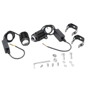 【HOSPORT】2Pcs LED Motorcycle Driving Spot Lights Dual Color Night Safe Riding Light IP67 Waterproof 9-85V for Long Range Lighting【1-3 days delivery】