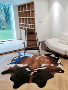 Natural Whole Cowhide Rug Genuine Leather Milk Cow Floor Mat Animal Skin Sample Room Simple Sofa Living Room Bedroom Carpet
