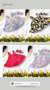MAHry 2in1 Dress with Headband for Girls 1-2.5yo