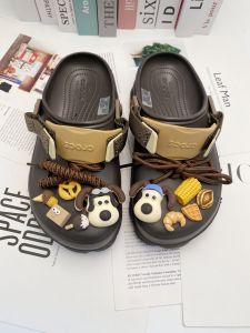 Shoes Charms Shoes Accessories Cartoon 3D Wallace and Gromit Dog Removable Shoe Buckle for Hole Rubber Clogs