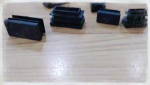 Black Plastic Blanking End Caps Square Steel Tube Pipe Inserts Plug Anti Skid Furniture Leg Caps Floor Protection Anti-slip