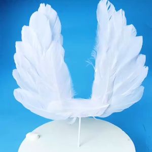 Cake Topper Bulu Sayap 5pcs Topper Kue Sayap Malaikat Hiasan Kue Sayap Dekorasi Kue Ulang Tahun
