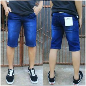 TURUN HARGA !!! - CELANA JEANS PENDEK PRIA - JEANS - CELANA PENDEK BIRU TUA - HITAM - BLITZ 26-38 - Warna Tahan Lama dengan Kualitas Terbaik