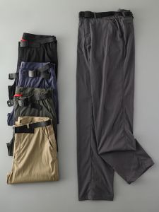 American Style Outdoor Elastic Work Pants Men Summer Thin Windproof Waterproof Climbing Mountain Running Trousers Fashion Casual