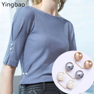 Yingbao 3 pcs Faux Pearl Brooch Pins Safety Pin Wedding Decoration Waist Buckle Pin Fixed Clothes for Shirt Blouse Dress Sweater Shawl and Suspenders Jackets