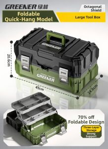 GREENER | Foldable Large Capacity Industrial Grade Multi-function Tool Box
