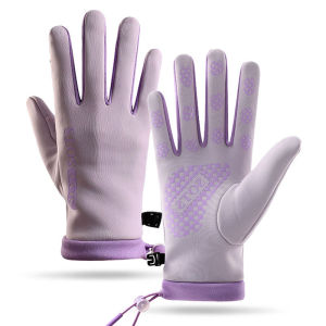 Warm Winter Finger Gloves Non Slip Cold Resistant Touch Screen Windproof for Outdoor Driving Mountaineering Sports