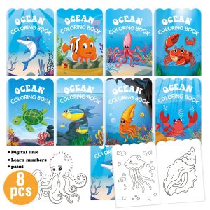 Adorable Coloring Book under the Sea World Farm Cute Animal Designs Childrens Doodle Series Educational Activity Book for Kids