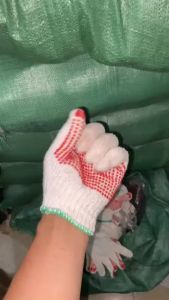 Combo 10 Đôi Găng tay len bảo hộ lao động PHỦ HẠT NHỰA tăng độ bám chống trơn trượt