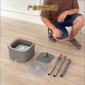 Self Wash Spin Mop 360° Spin Separation Mop With Spinner and Bucket High Quality Microfiber Cloth Mop Set Dirty and Clean Separation Mop