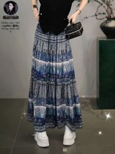 MANMI | Chân Váy Dài Giảm Cân Thiết Kế Dân Tộc Phong Cách Retro