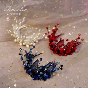 Childrens New Year Headdress Small Crown Princess round Pearl Crown Girls Birthday Small Hair Accessories Gift Catwalk Ornament