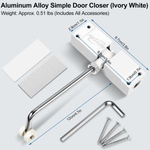 30kg Adjustable Tension Door Closer Automatic Safety Spring Heavy Duty Door Closer –Easy to Convert Hinged Doors to Self-Closing