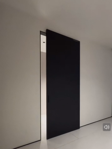 Trackless Ghost Door Set for Bathroom Kitchen with Hanging Wheel Buffer Mechanism