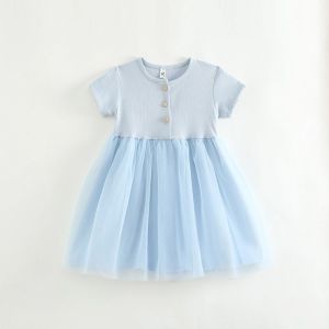 Childrens Princess Skirt Baby Summer Outfit 2025 New Style Net Dress Baby Summer Fashionable Princess Dress Family Matching