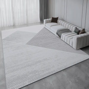 JINGZHIQIN | Minimalist Gray Waterproof Living Room Rug Easy Clean