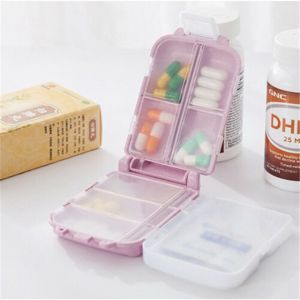 3 Layers 8 Divider Clamshell Design Medicine Tablet Pill Storage Organizer Heavy Duty Lightweight For Travel (Blue/Pink/Beige/Green)