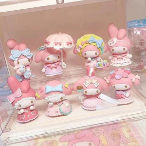Sanrio Blind Box Cute Kuromi My Melody Figures Toy Collection Handmade Desktop Decoration Children Gift