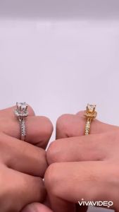 Nhẫn titan không phai không rỉ sét màu vàng và trắng mã 32 Nhẫn titan nữ bền màu trangsucmoiluatuoi.RIN