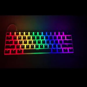 129Keys Pudding Keycaps PBT Double Shot Keycaps for 60 80 100% Layout OEM Profile for RGB Mechanical Gaming Translucent Keyboard