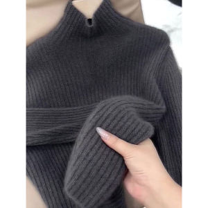 New Fashion Spring Knitted Top Slim Fit French Design Turtleneck Lazy Style