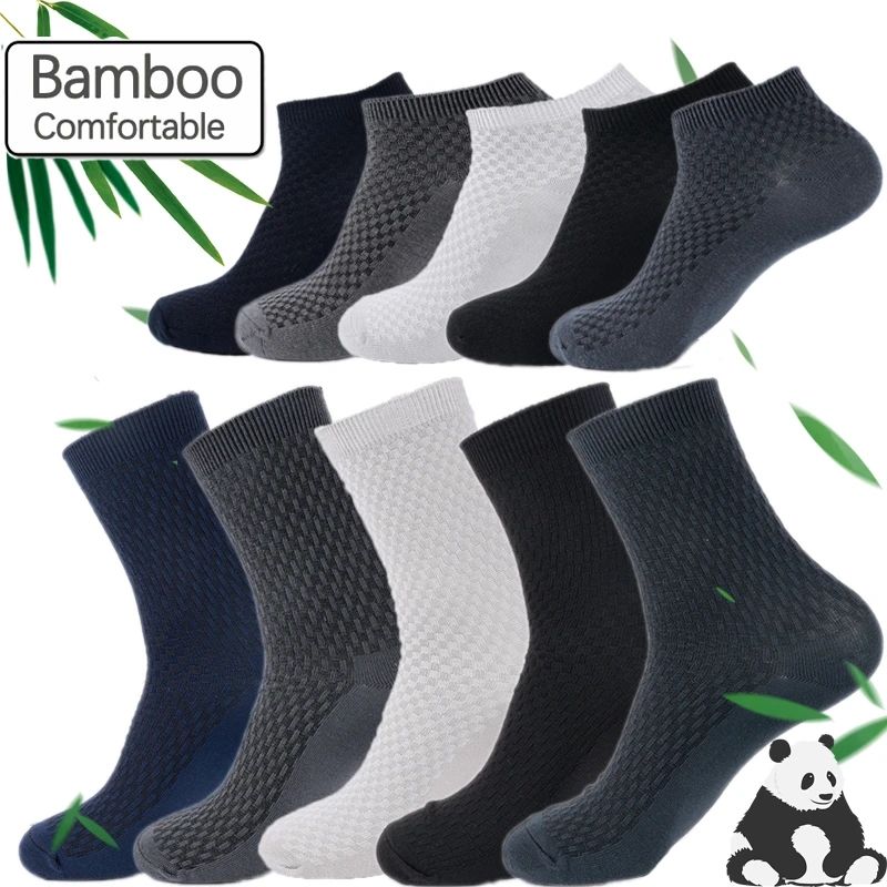 High Quality Men Bamboo Fiber Socks Men Breathable Compression Long Socks Business Casual Male Large size